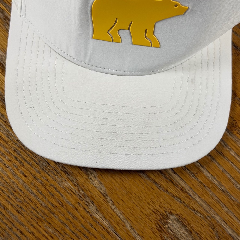 Jack Nicklaus x Stix Golf White Golden Bear Logo Performance Snapback Hat Mens - Picture 2 of 6